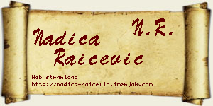 Nadica Raičević vizit kartica